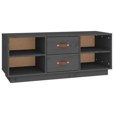 vidaXL Meuble TV gris 100x34x40 cm bois de pin massif