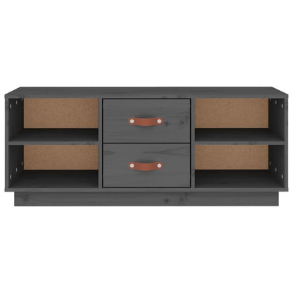 vidaXL Meuble TV gris 100x34x40 cm bois de pin massif