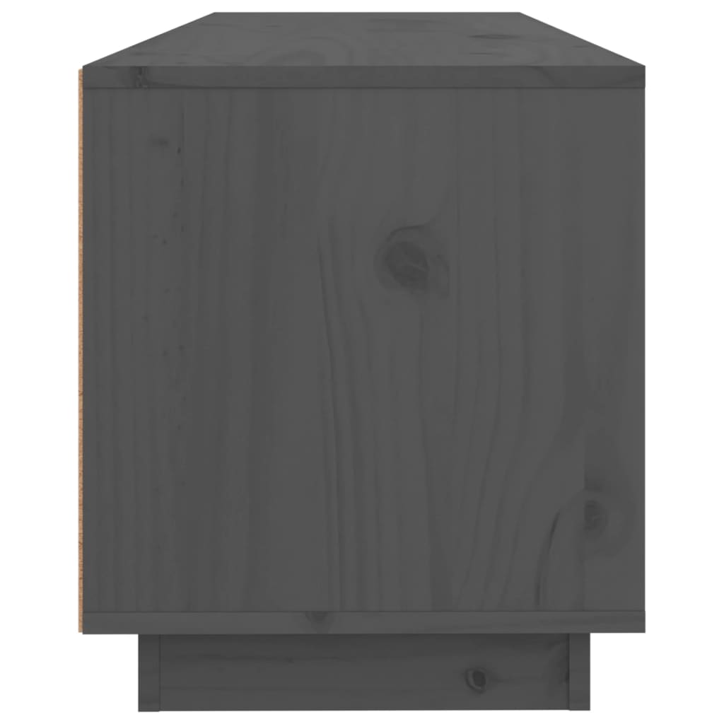 vidaXL Meuble TV gris 100x34x40 cm bois de pin massif