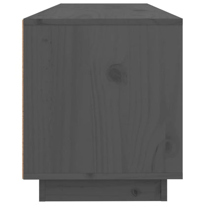 vidaXL Meuble TV gris 100x34x40 cm bois de pin massif