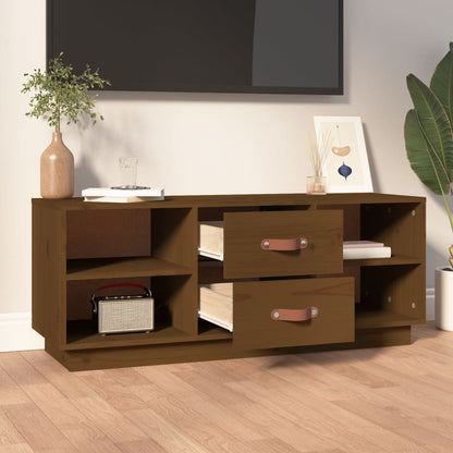 vidaXL TV-Schrank Honigbraun 100x34x40 cm Massivholz Kiefer