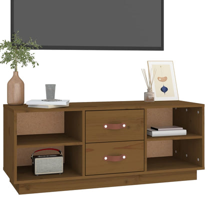 vidaXL TV-Schrank Honigbraun 100x34x40 cm Massivholz Kiefer