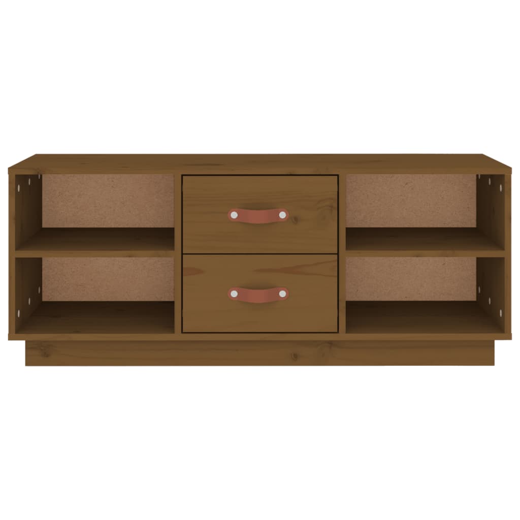 vidaXL TV-Schrank Honigbraun 100x34x40 cm Massivholz Kiefer