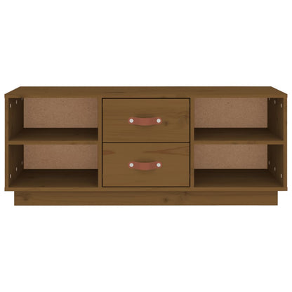 vidaXL TV-Schrank Honigbraun 100x34x40 cm Massivholz Kiefer