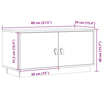 TV-Schrank 80x34x40 cm Massivholz Kiefer