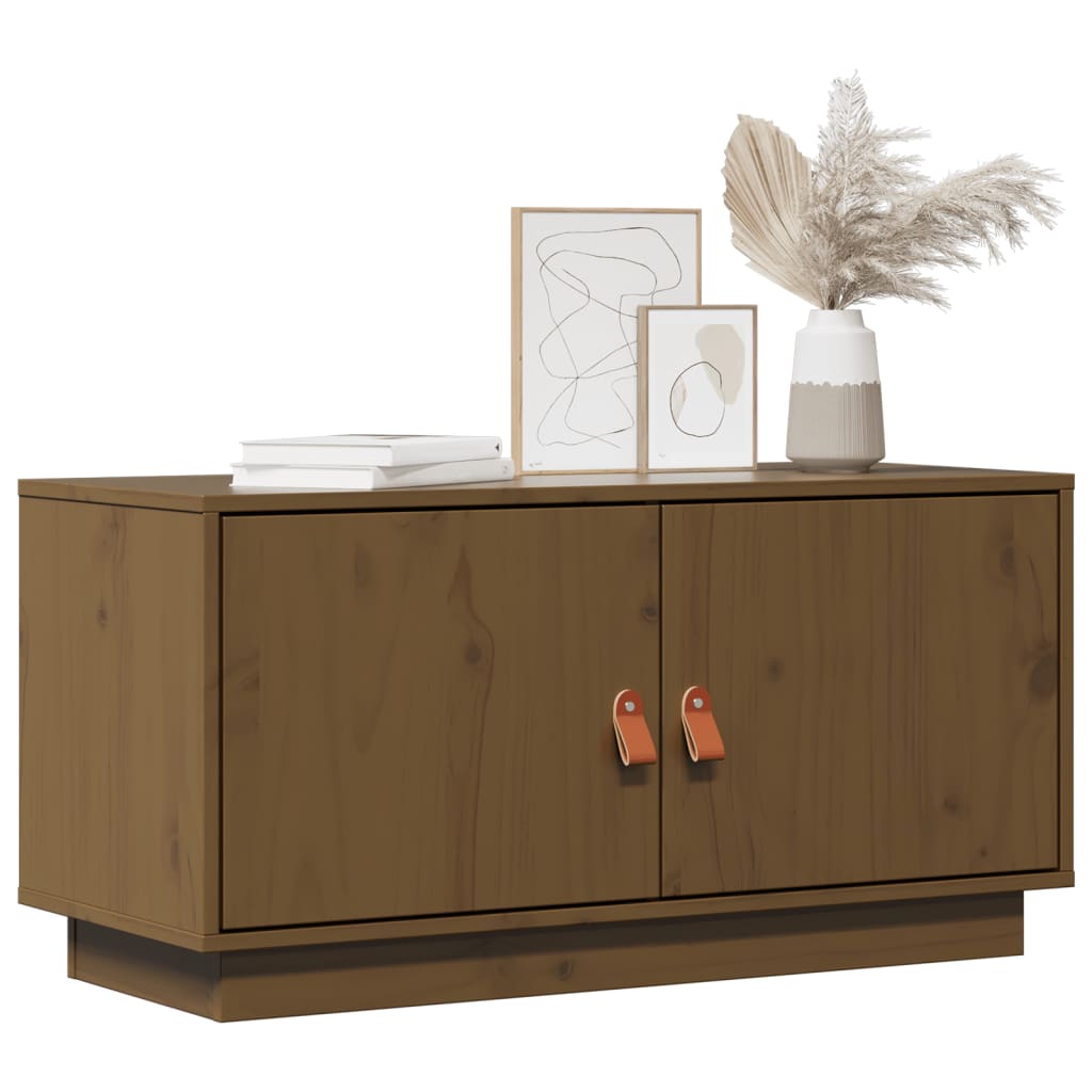 vidaXL TV-Schrank Honigbraun 80x34x40 cm Massivholz Kiefer