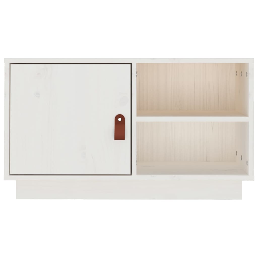 vidaXL TV-Schrank Weiß 70x34x40 cm Massivholz Kiefer