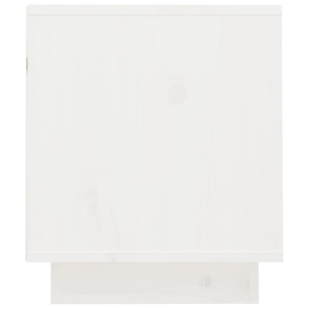 vidaXL TV-Schrank Weiß 70x34x40 cm Massivholz Kiefer