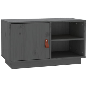 vidaXL Meuble TV gris 70x34x40 cm Bois de pin massif