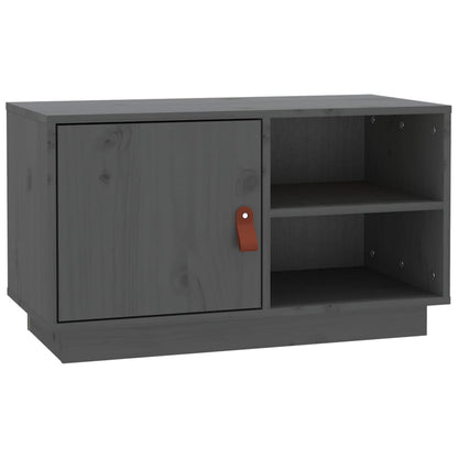 vidaXL Meuble TV gris 70x34x40 cm Bois de pin massif