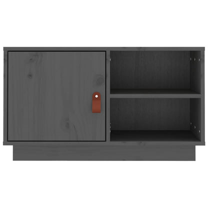 vidaXL Meuble TV gris 70x34x40 cm Bois de pin massif