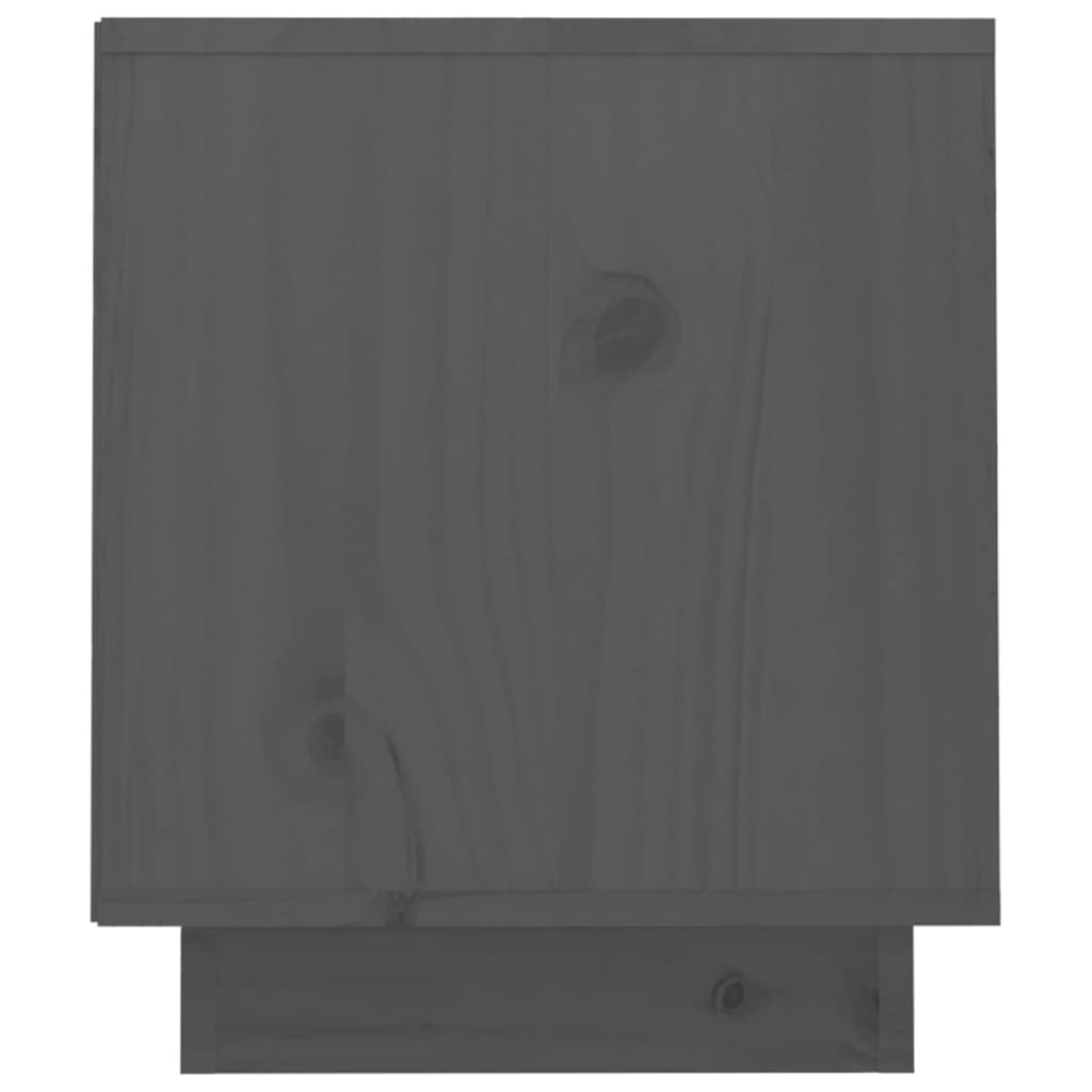 vidaXL Meuble TV gris 70x34x40 cm Bois de pin massif