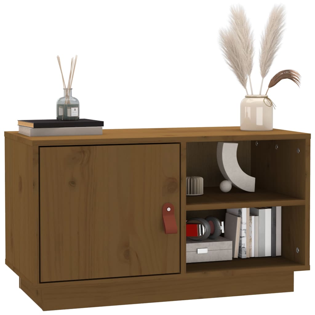 vidaXL TV-Schrank Honigbraun 70x34x40 cm Massivholz Kiefer