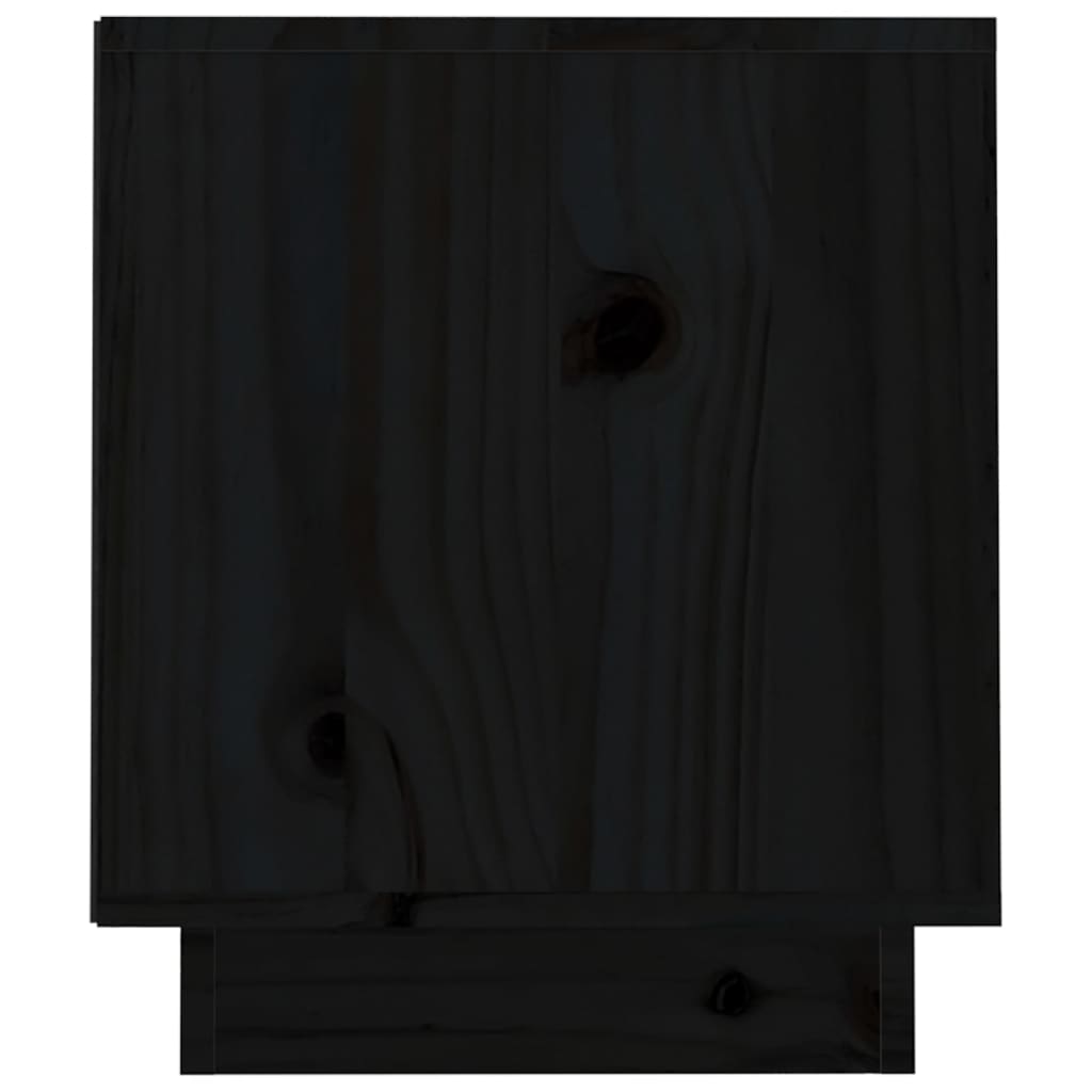 vidaXL Meuble TV Noir 70x34x40 cm Bois de pin massif