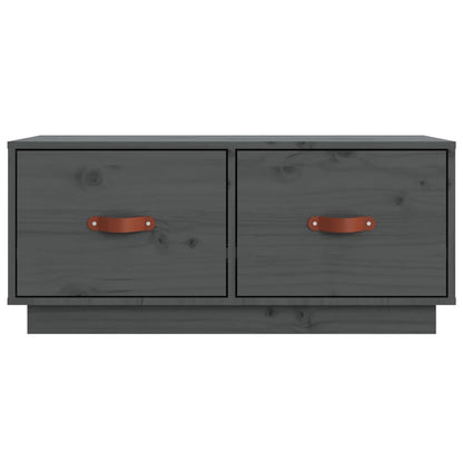 vidaXL Meuble TV gris 80x34x35 cm Bois de pin massif