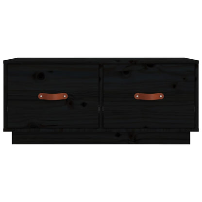 vidaXL Meuble TV Noir 80x34x35 cm Bois de pin massif