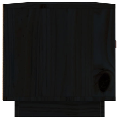 vidaXL Meuble TV Noir 80x34x35 cm Bois de pin massif
