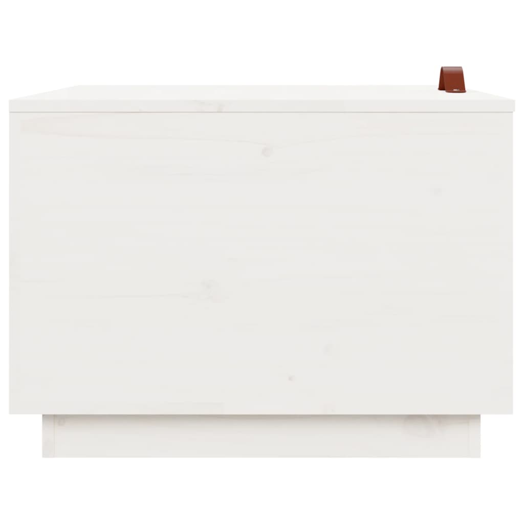 vidaXL Boîtes de rangement avec couvercles 3 pcs Blanc Bois de pin massif