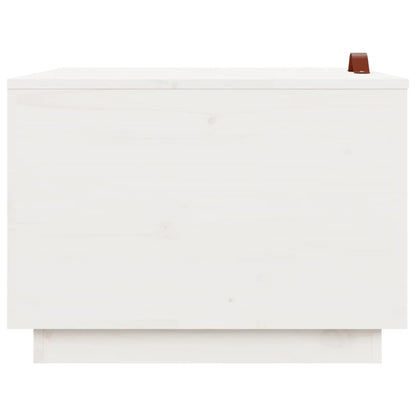 vidaXL Boîtes de rangement avec couvercles 3 pcs Blanc Bois de pin massif