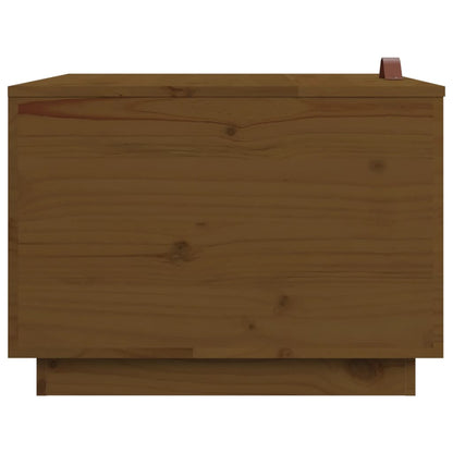 vidaXL Boîtes de rangement avec couvercles 3 pcs Marron Pin massif