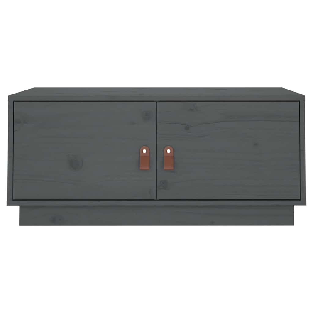 vidaXL Couchtisch Grau 80x50x35 cm Massivholz Kiefer