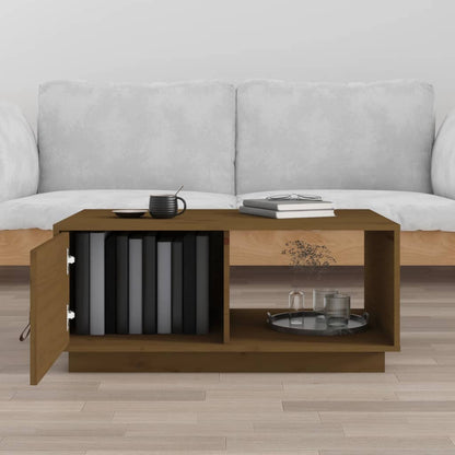 vidaXL Couchtisch Honigbraun 80x50x35,5 cm Massivholz Kiefer