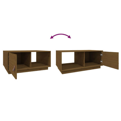 vidaXL Couchtisch Honigbraun 80x50x35,5 cm Massivholz Kiefer