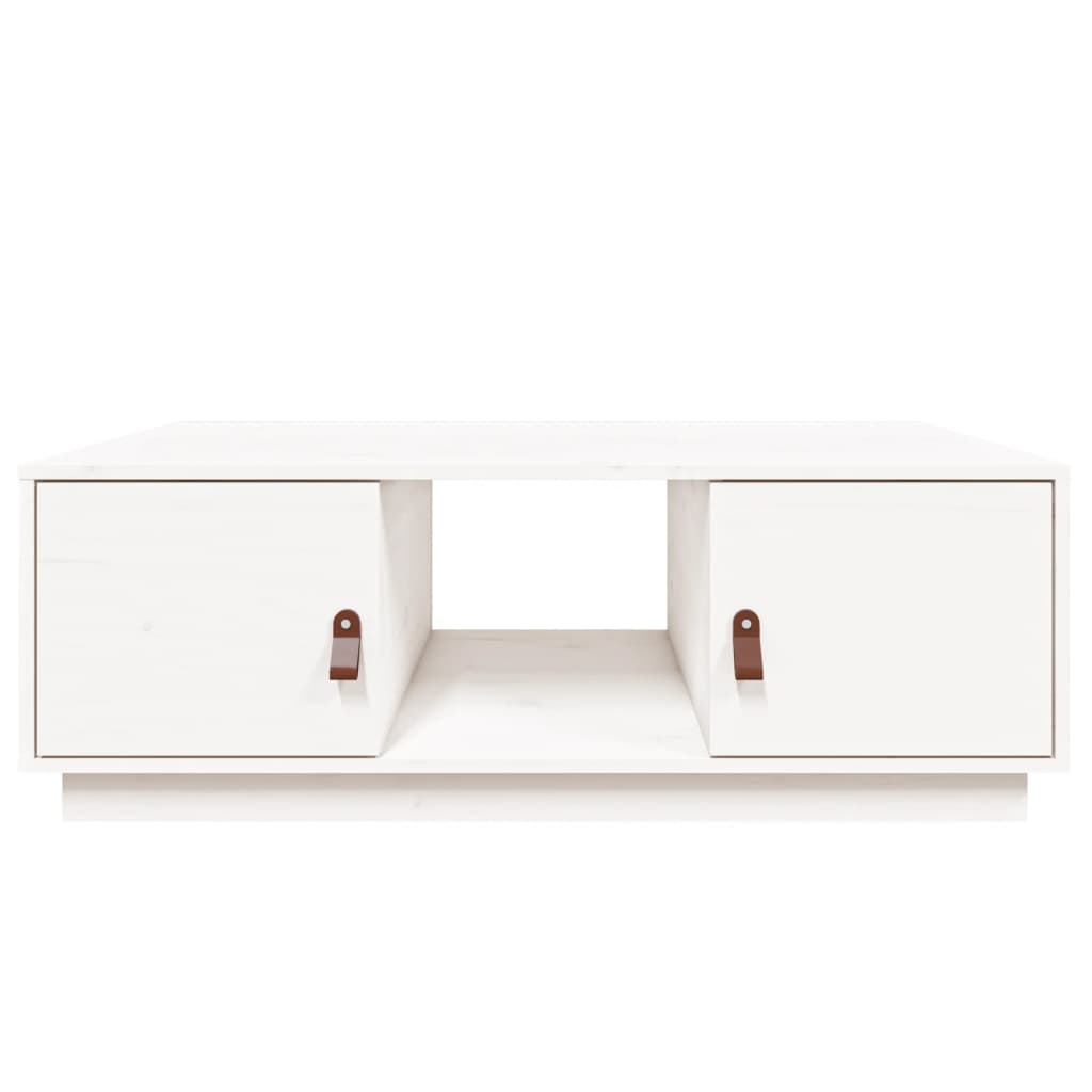 vidaXL Couchtisch Weiß 100x50x35 cm Massivholz Kiefer