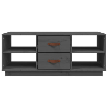 vidaXL Couchtisch Grau 100x50x41 cm Massivholz Kiefer