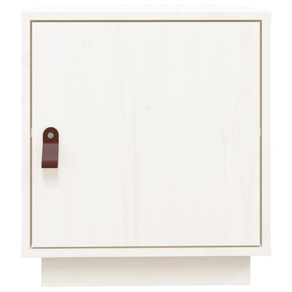 vidaXL Tables de chevet 2 pcs Blanc 40x34x45 cm Bois de pin massif
