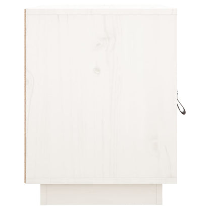 vidaXL Tables de chevet 2 pcs Blanc 40x34x45 cm Bois de pin massif