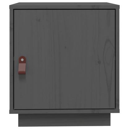 vidaXL Tables de chevet 2 pcs Gris 40x34x45 cm Pin massif