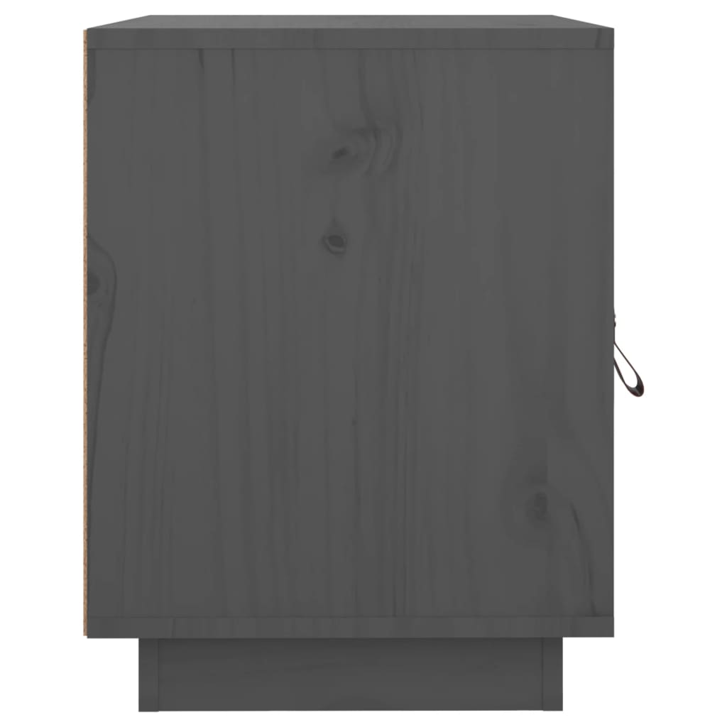 vidaXL Tables de chevet 2 pcs Gris 40x34x45 cm Pin massif
