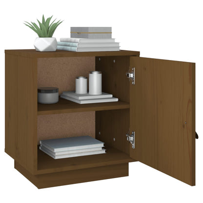 vidaXL Tables de chevet 2 pcs Marron miel 40x34x45 cm Bois de pin massif