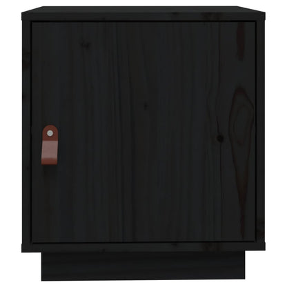vidaXL Tables de chevet 2 pcs Noir 40x34x45 cm Bois de pin massif