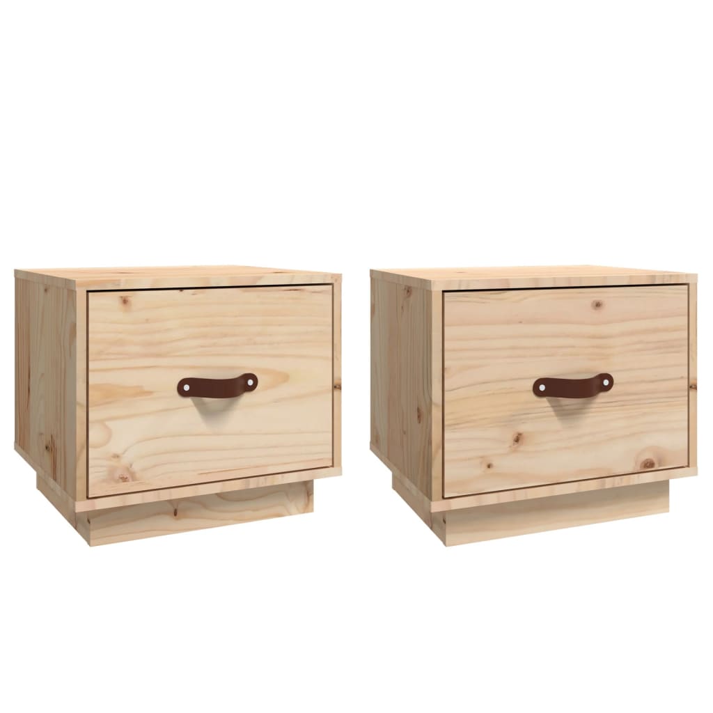 vidaXL Tables de chevet 2 pcs 40x34x35 cm Pin massif