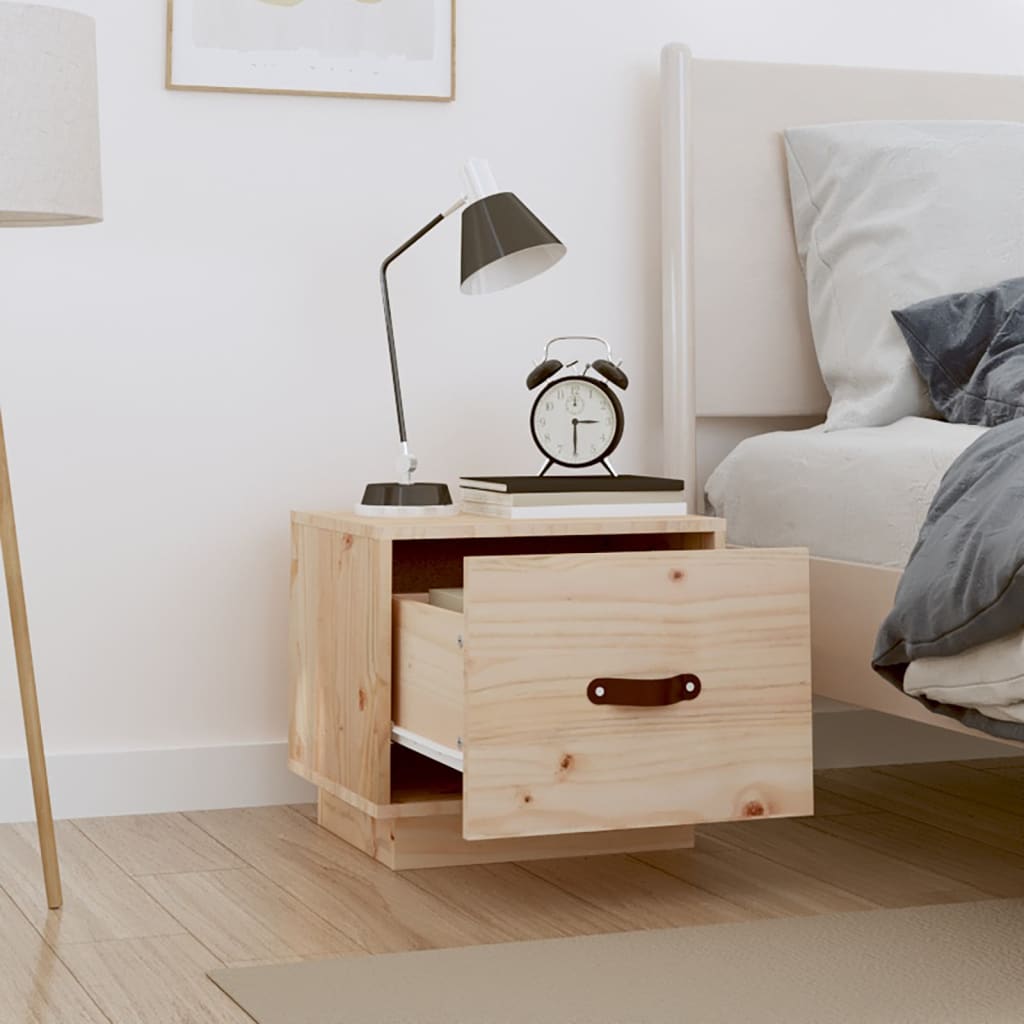 vidaXL Tables de chevet 2 pcs 40x34x35 cm Pin massif