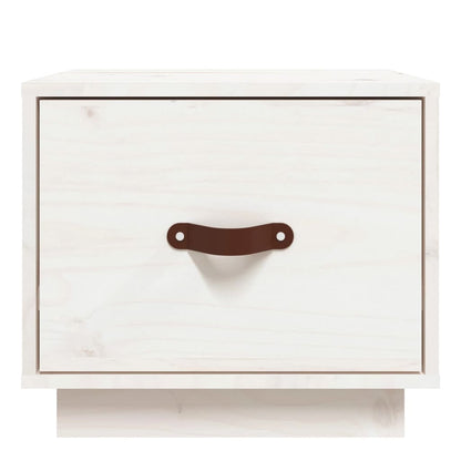 vidaXL Tables de chevet 2 pcs Blanc 40x34x35 cm Bois de pin massif