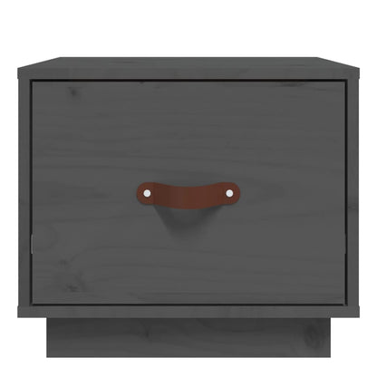vidaXL Nachttisch Grau 40x34x35 cm Massivholz Kiefer