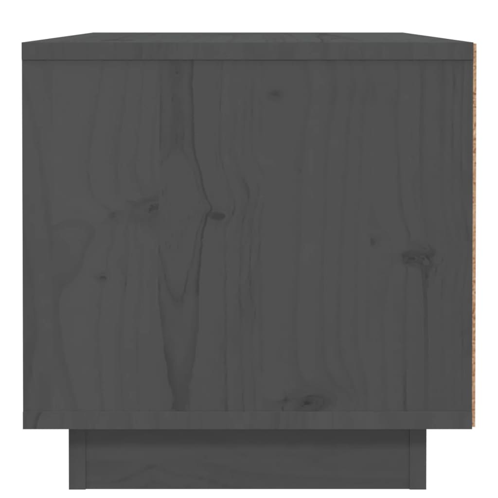 vidaXL Nachttisch Grau 40x34x35 cm Massivholz Kiefer