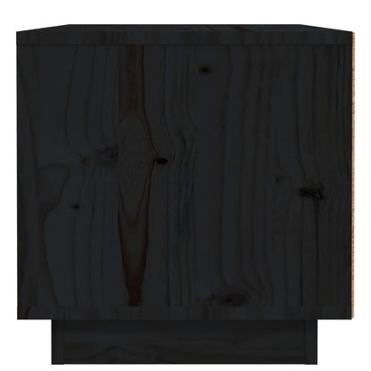 vidaXL Nachttisch Schwarz 40x34x35 cm Massivholz Kiefer