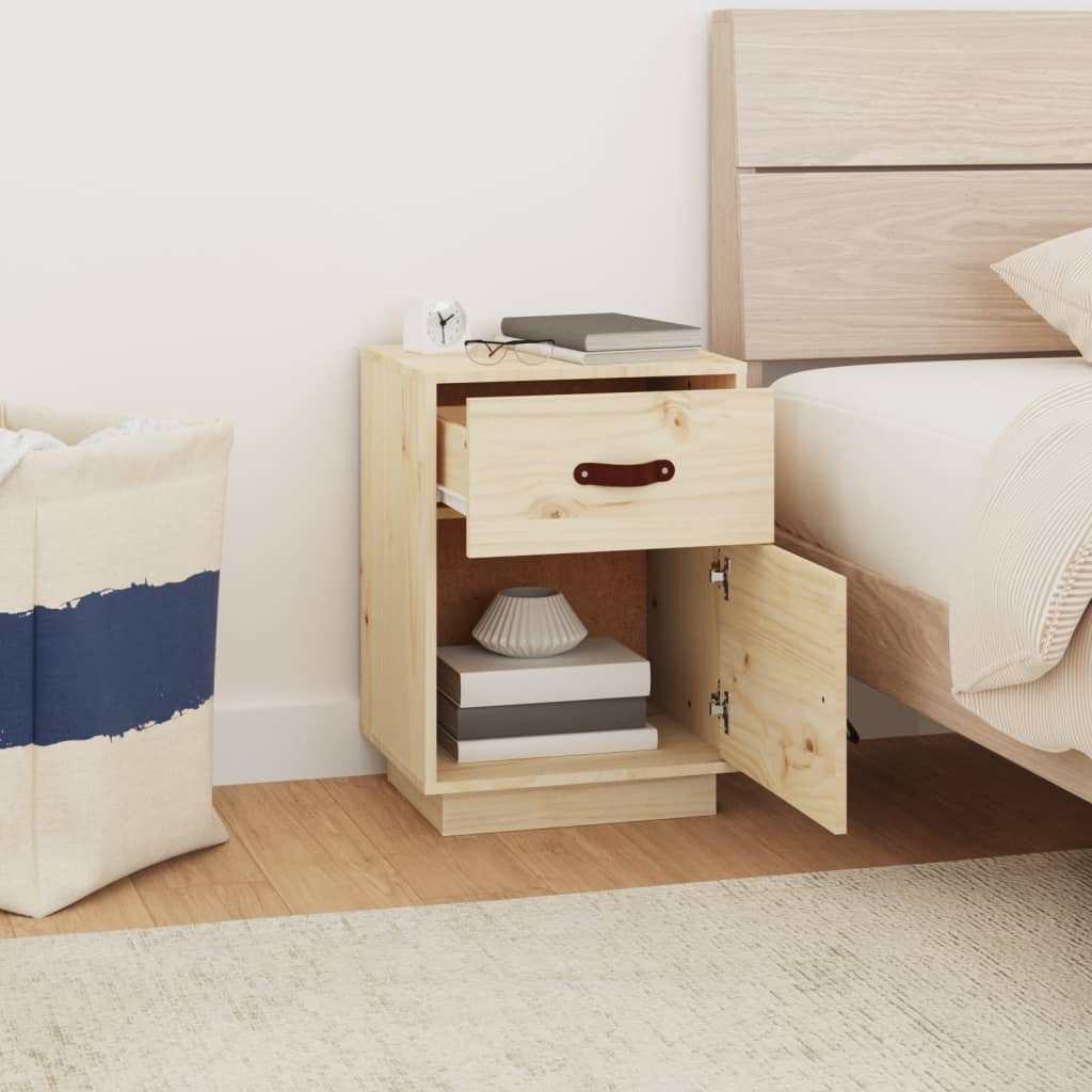 vidaXL Nachttische 2 Stk. 40x34x35 cm Massivholz Kiefer