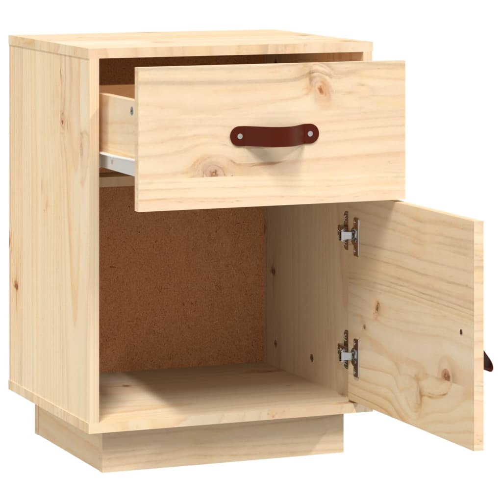 vidaXL Nachttische 2 Stk. 40x34x35 cm Massivholz Kiefer