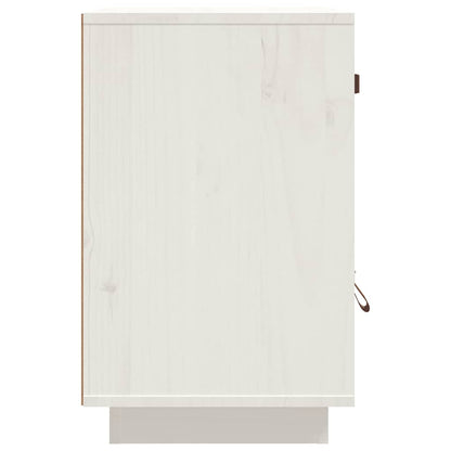vidaXL Nachttisch Weiß 40x34x55 cm Massivholz Kiefer
