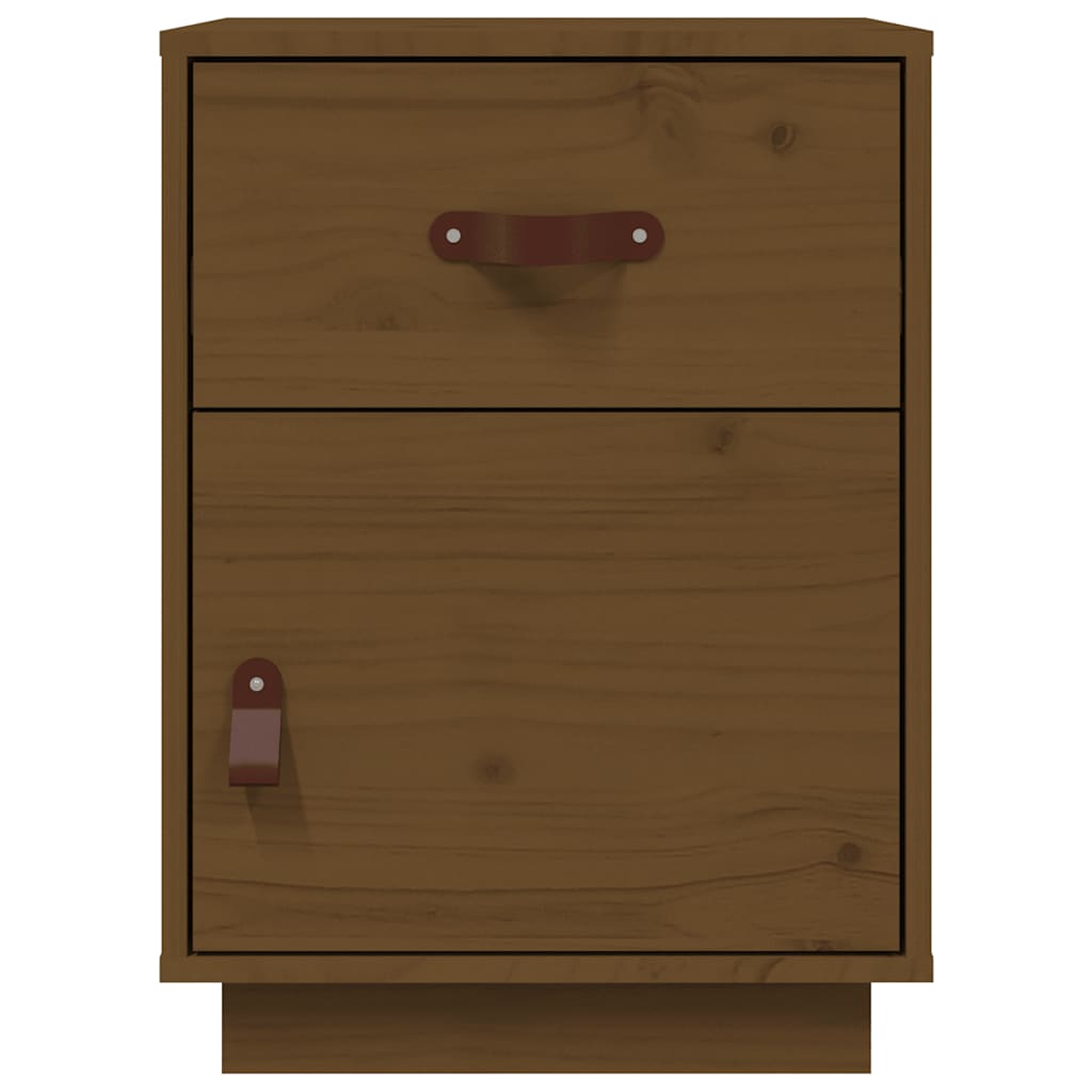 vidaXL Tables de chevet 2 pcs Marron miel 40x34x55 cm Bois de pin massif
