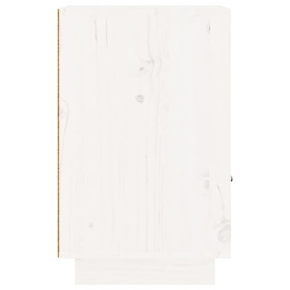 vidaXL Tables de chevet 2 pcs Blanc 40x34x55 cm Bois de pin massif