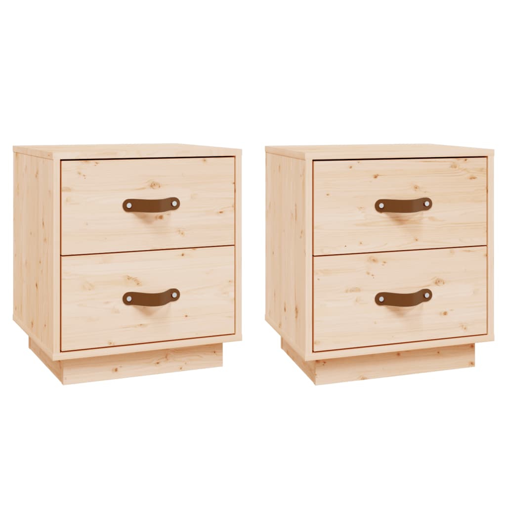 vidaXL Nachttische 2 Stk. 40x34x45 cm Massivholz Kiefer