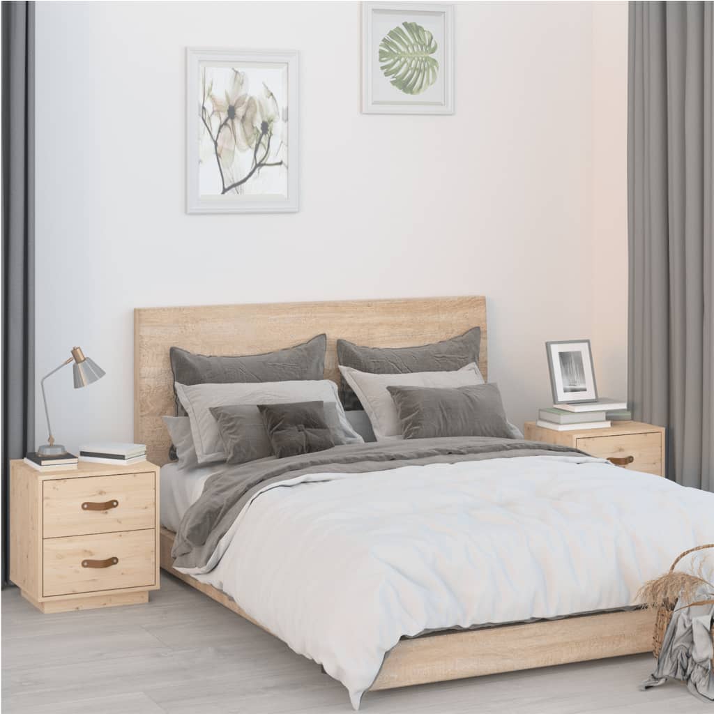 vidaXL Nachttische 2 Stk. 40x34x45 cm Massivholz Kiefer