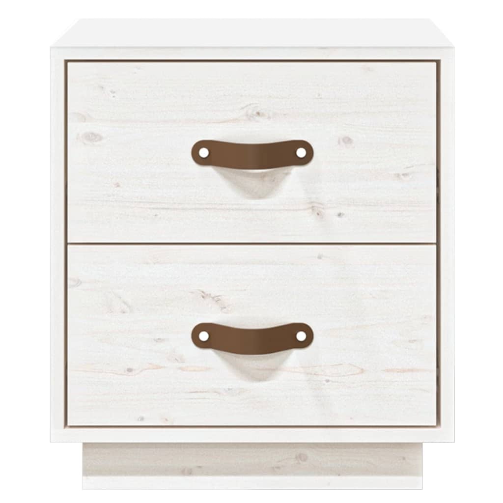 vidaXL Table de chevet blanc 40x34x45 cm Bois de pin massif