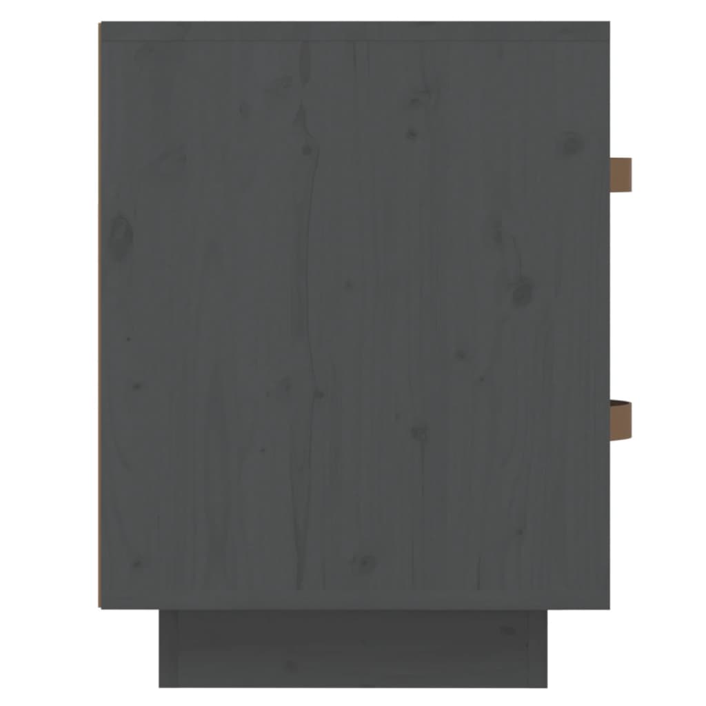 vidaXL Nachttisch Grau 40x34x45 cm Massivholz Kiefer